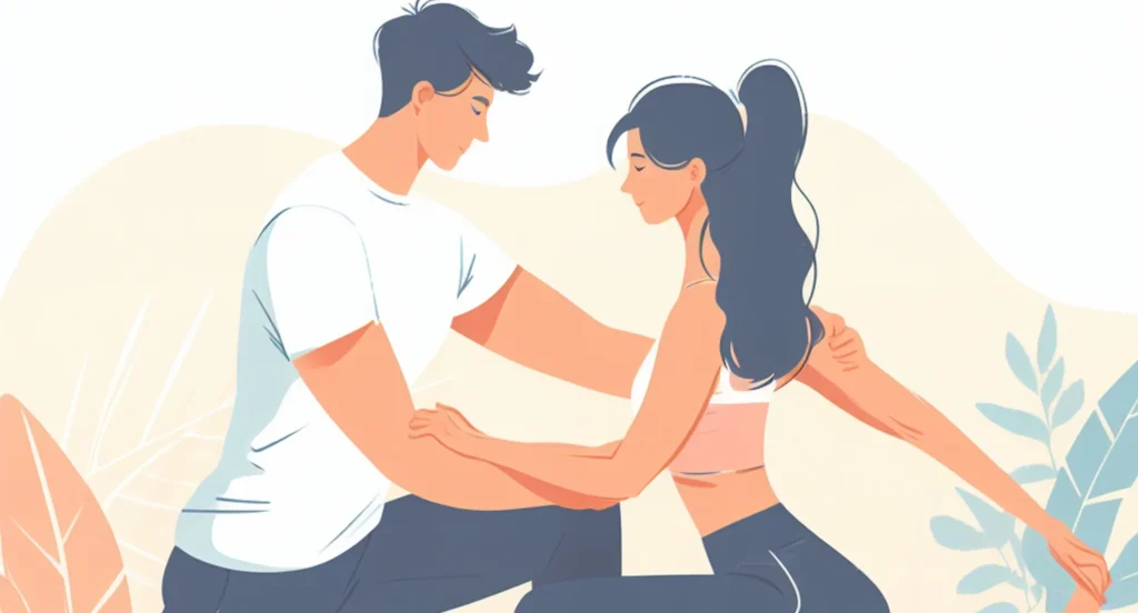 A couple engaging in activities together, like joining a yoga class, showcasing the beauty of embracing shared interests.